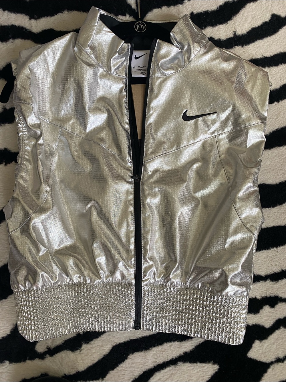😍 Nike New York Court Slam Tennis Vest Silver Metallic XS!